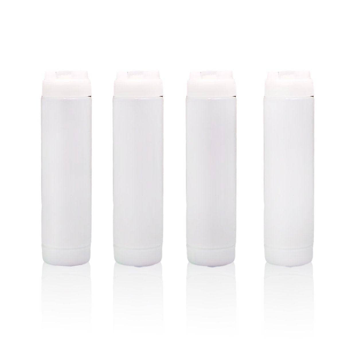 Double-Ended Squeeze Sauce Bottles 16oz, Set of 4 - Clear