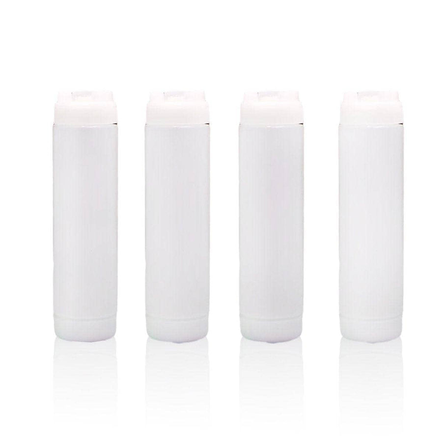 Double-Ended Squeeze Sauce Bottles 16oz, Set of 4 - Clear
