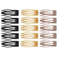 Double-Grip Snap Hair Clips Metal Barrettes - Rose Gold, 10 Pack - view 3