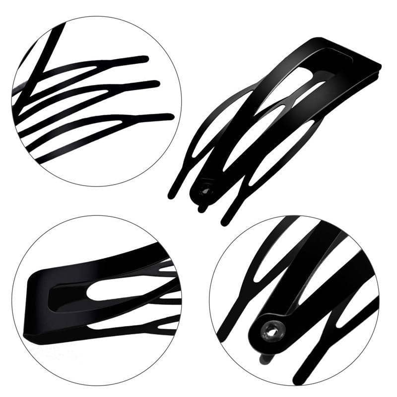 Double-Grip Snap Hair Clips Metal Barrettes - Rose Gold, 10 Pack - view 4