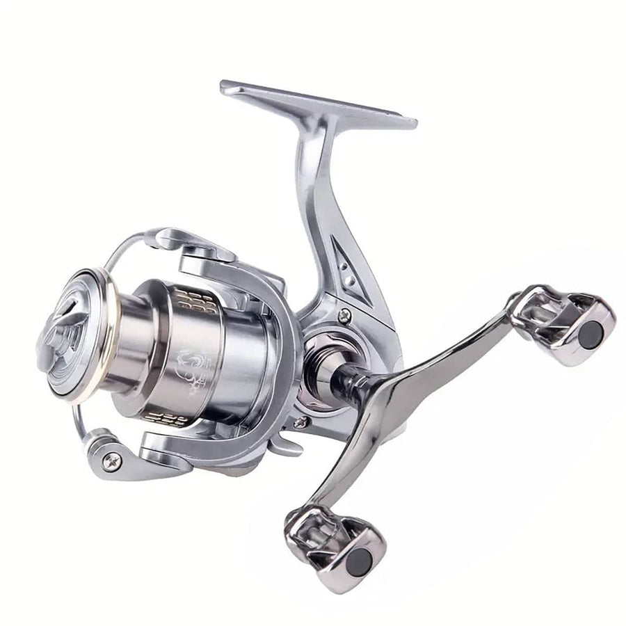 Double Handle Spinning Fishing Reel for Freshwater and Saltwater - Silver, SW1500S