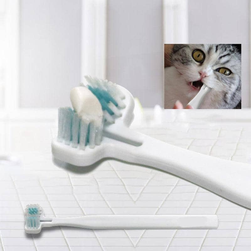 Double Head Dog and Cat Toothbrush with Soft Bristles - 17 cm - view 5