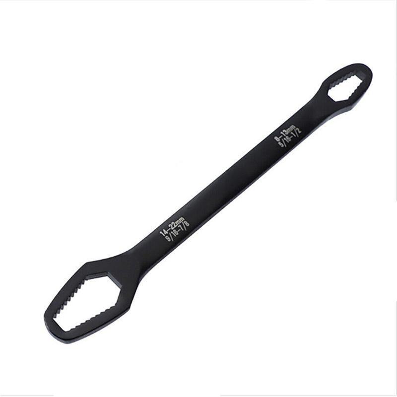 Double Head Ratchet Spanner Wrench, 8 to 22 mm - Black - view 2
