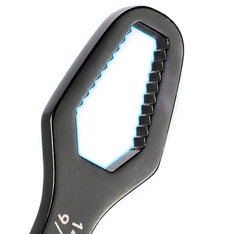 Double Head Ratchet Spanner Wrench, 8 to 22 mm - Black - view 4