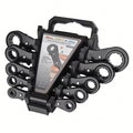 Double Head Ratchet Wrench Set, 5 Piece, 10 Sizes 6-21mm for Garage Tool Kit - view 2
