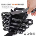 Double Head Ratchet Wrench Set, 5 Piece, 10 Sizes 6-21mm for Garage Tool Kit - view 5