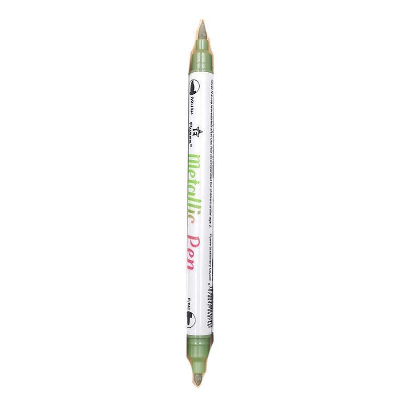 Double Head Shimmer Marker Pen for Albums and Doodles - Light Green