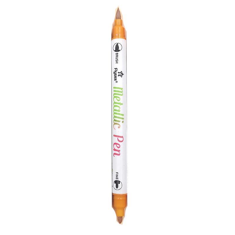 Double Head Shimmer Marker Pen for Albums and Doodles - Orange