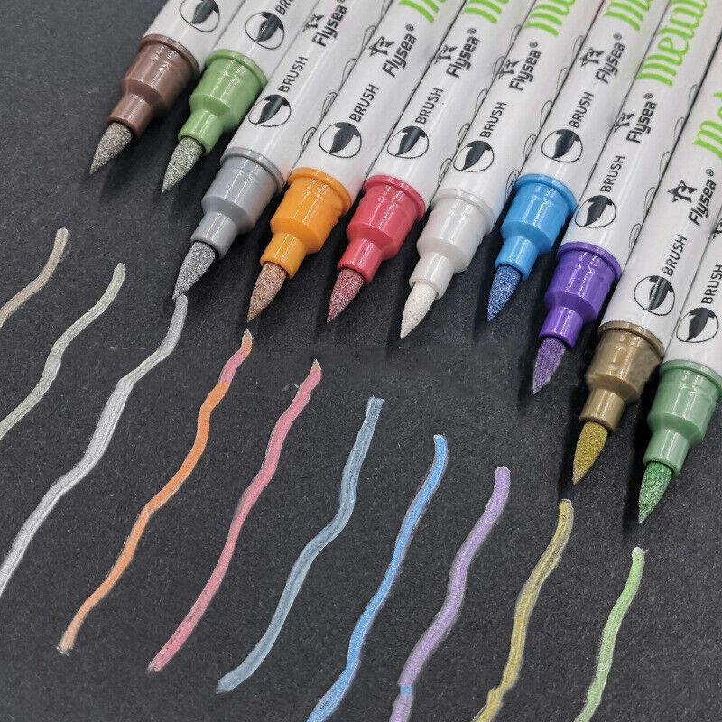Double Head Shimmer Marker Pen for Albums and Doodles - Orange - view 4