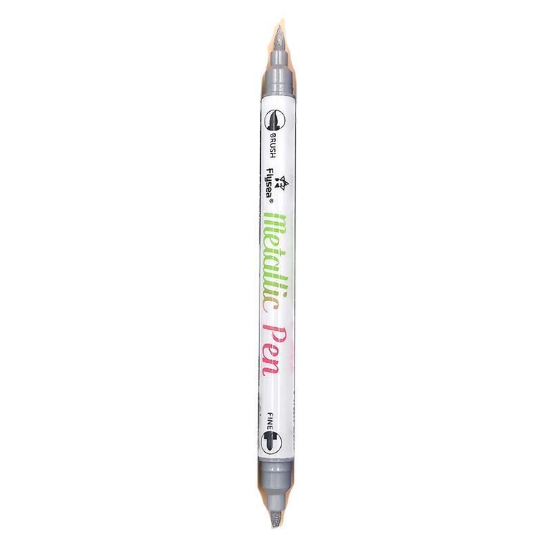 Double Head Shimmer Marker Pen for Albums and Doodles - Silver