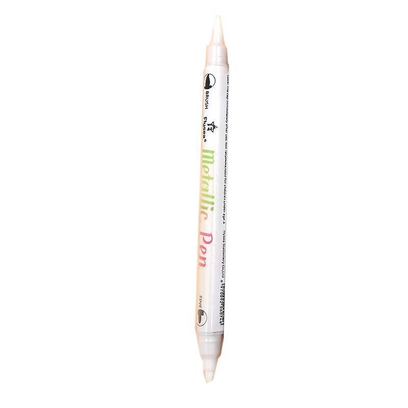 Double Head Shimmer Marker Pen for Albums and Doodles - White