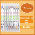 Double Head Shimmer Marker Pen for Albums and Doodles - White - view 2