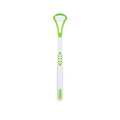 Double Head Tongue Cleaner with Rubber Massager - Green