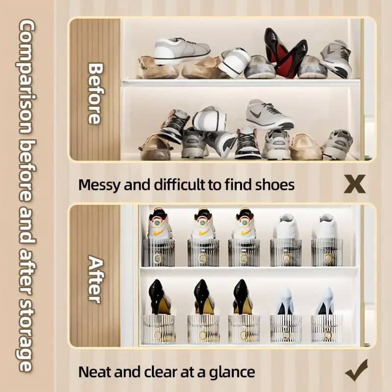 Double Layer Adjustable Shoe Rack Organiser, Pack of 10 - Green - view 5