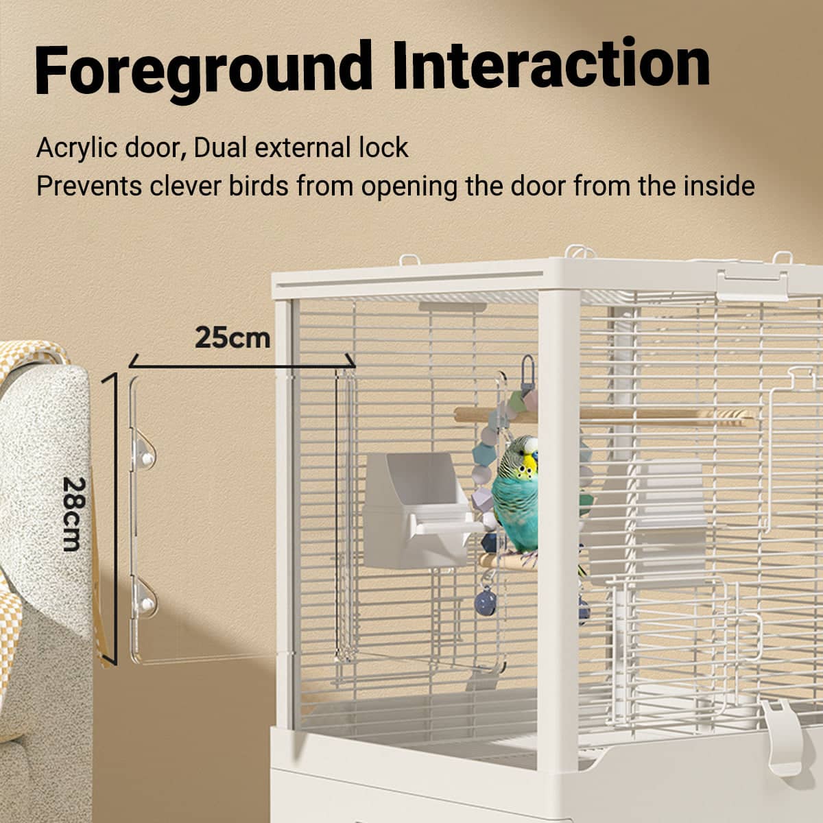 Double Layer Bird Cage Metal Villa Large Aviary for Parrot Indoor Use - view 4