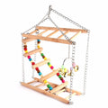Double Layer Bird Swing Toy with Ladder and Bell for Parrots - view 2
