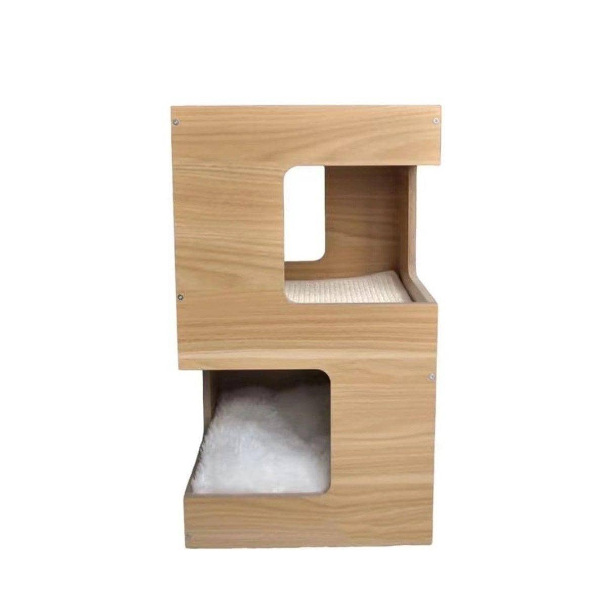 Double Layer Cat Climbing Shelf with Cushions, Multi-Level Cat Hutch - view 2