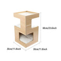 Double Layer Cat Climbing Shelf with Cushions, Multi-Level Cat Hutch - view 3