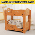 Double Layer Cat Scratcher Bed with Claw Grinding Nest, Large 55 x 35 x 52 cm