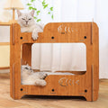 Double Layer Cat Scratcher Bed with Claw Grinding Nest, Large 55 x 35 x 52 cm - view 4