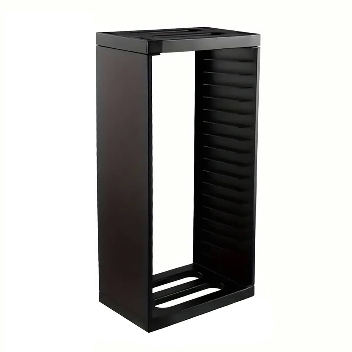 Double-Layer CD and Game Disc Storage Rack, Holds 18 Cases - Black - view 2
