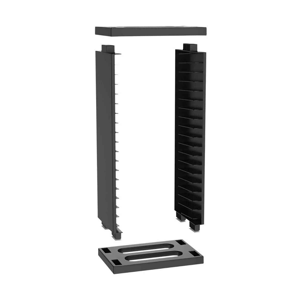 Double-Layer CD and Game Disc Storage Rack, Holds 18 Cases - Black - view 4