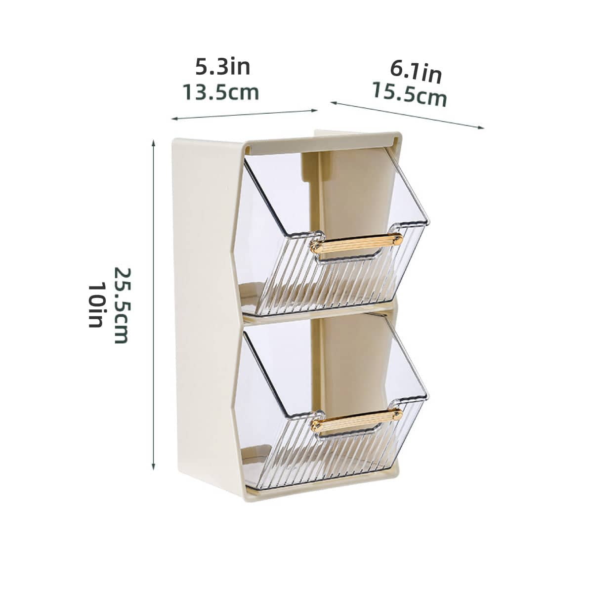 Double Layer Coffee Pod Holder Organiser for Countertop - White - view 4