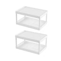 Double-Layer Desktop Storage Rack Organiser, White - Pack of 2 - view 2