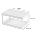 Double-Layer Desktop Storage Rack Organiser, White - Pack of 2 - view 3