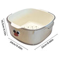 Double Layer Draining Basket Colander for Fruit and Vegetables - Lime Green - view 4