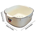 Double Layer Draining Basket Colander for Fruit and Vegetables - Purple - view 4