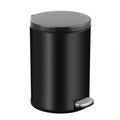 Double Layer Foot Pedal Rubbish Bin with Lid, 6 Litre - Black