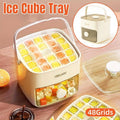 Double-Layer Ice Cube Mould with Lid and Press-Release Plate