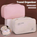Double Layer Lingerie Storage Bag Travel Organiser - Beige - view 2