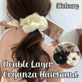 Double-Layer Organza Hair Scrunchie for Ponytails - Black - view 2