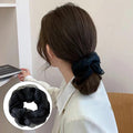 Double-Layer Organza Hair Scrunchie for Ponytails - Cream - view 4