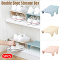 Double Layer Shoe Rack Organiser, Set of 5 - Pink - view 2