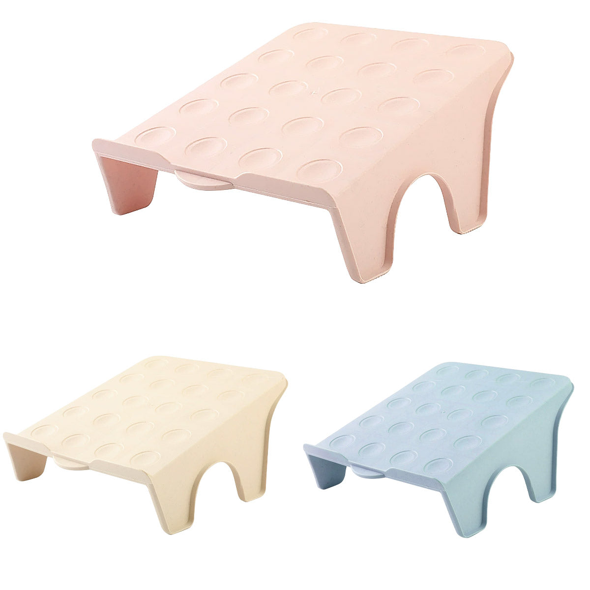 Double Layer Shoe Rack Organiser, Set of 5 - Pink - view 3