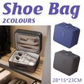 Double Layer Travel Shoe Bag 28 x 23 x 15cm - Navy Blue - view 2