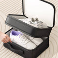 Double Layer Travel Shoe Bag 28 x 23 x 15cm - Navy Blue - view 5