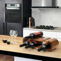 Double Layer Wooden Wine Rack for 8 Bottles, Bar and Kitchen Display Stand - view 4