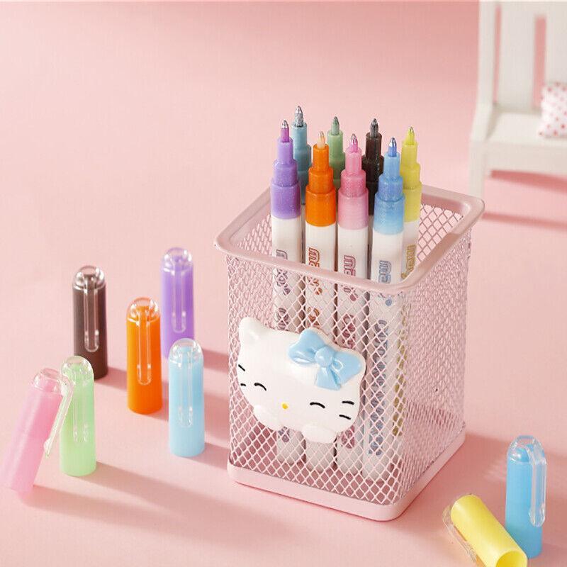 Double Line Outline Marker Pens, Metallic - 8 Colour Set - view 3