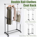 Double Rail Clothes Drying Rack with Wheels, Stainless Steel - Retractable - view 2