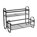 Double Shelf Storage Organiser, Carbon Steel - Black