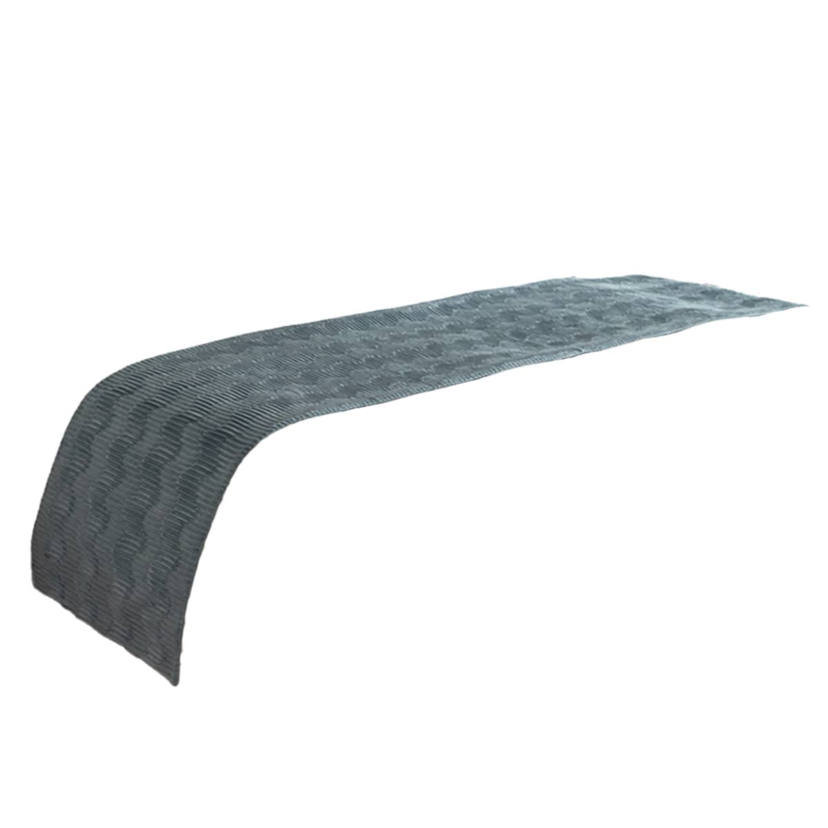 Double Sided Bed Runner Bed Scarf with Geometric Texture - 210 x 45 cm for 1.8 m Bed