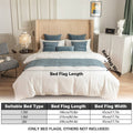 Double Sided Bed Runner Bed Scarf with Geometric Texture - 210 x 45 cm for 1.8 m Bed - view 3