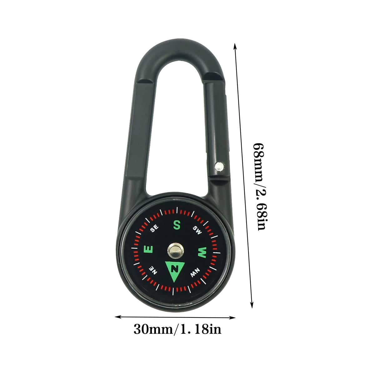 Double Sided Compass Buckle with Thermometer for Hiking, Climbing and Camping - view 3