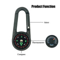 Double Sided Compass Buckle with Thermometer for Hiking, Climbing and Camping - view 4