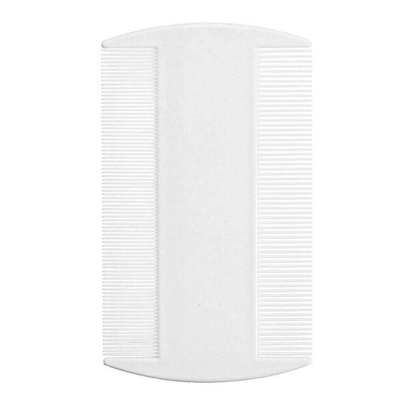 Double-Sided Fine Tooth Nit and Lice Comb, Pack of 3, White - view 2
