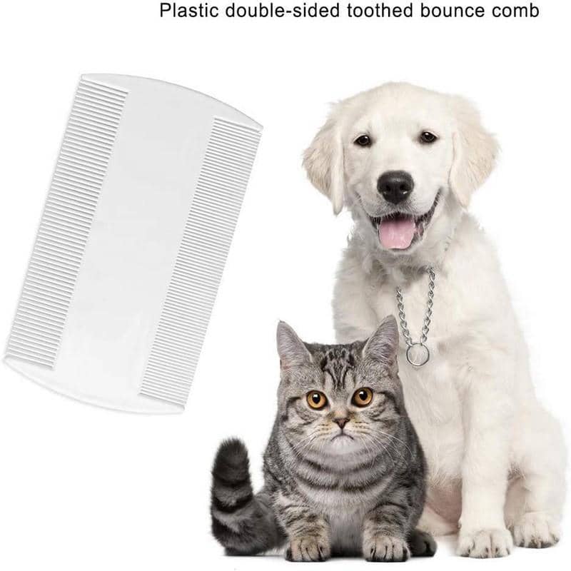 Double-Sided Fine Tooth Nit and Lice Comb, Pack of 3, White - view 4
